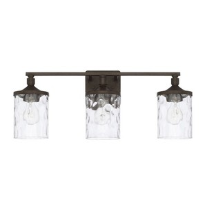 C128831UB451 Collier 3 Bulb Bathroom Lighting - Urban Brown