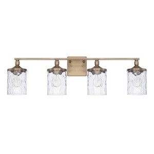 C128841AD451 Collier 4 or More Bulb Bathroom Lighting - Aged Brass