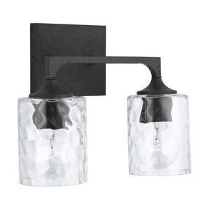 C137321BI486 Clint 2 Bulb Bathroom Lighting - Black Iron