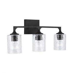 C137331BI486 Clint 3 Bulb Bathroom Lighting - Black Iron