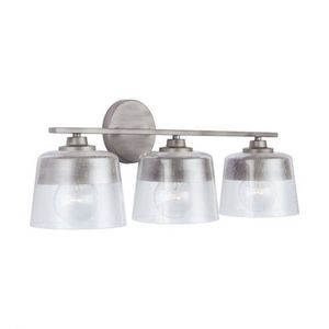 C138231WY Decker 3 Bulb Bathroom Lighting - Washed Grey