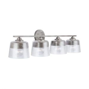 C138241WY Decker 4 or More Bulb Bathroom Lighting - Washed Grey