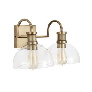 C139123AD497 Cassidy 2 Bulb Bathroom Lighting - Aged Brass