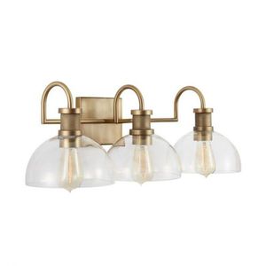 C139133AD497 Cassidy 3 Bulb Bathroom Lighting - Aged Brass