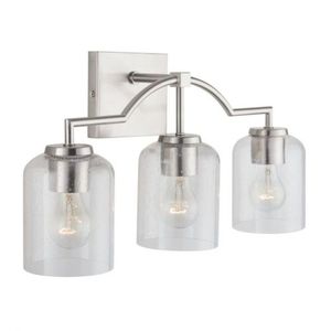 C139331BN500 Carter 3 Bulb Bathroom Lighting - Brushed Nickel