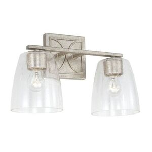 C142321AS488 Sylvia 2 Bulb Bathroom Lighting - Antique Silver