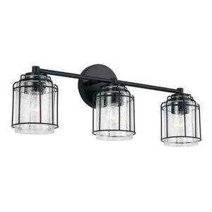 C142931MB516 Harmon 3 Bulb Bathroom Lighting - Matte Black