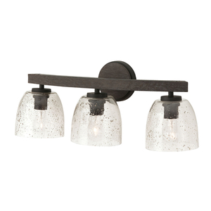 C147631CK536 Clive 3 Bulb Bathroom Lighting - Carbon Grey and Black Iron