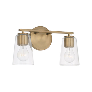 C148621AD537 Portman 2 Bulb Bathroom Lighting - Aged Brass