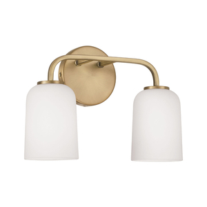 C148821AD542 Lawson 2 Bulb Bathroom Lighting - Aged Brass