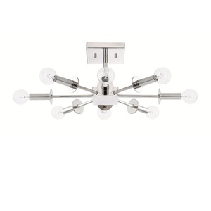 C219281PN City Semi Flush Mount Ceiling Light - Polished Nickel