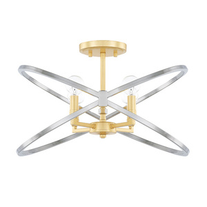 C220841FI Fire & Ice Semi Flush Mount Ceiling Light - Fire & Ice