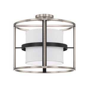 C225241BT Tux Flush Mount Ceiling Light - Black Tie