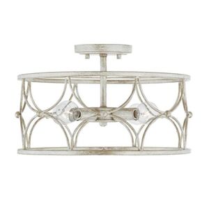 C243341WW Ricci Semi Flush Mount Ceiling Light - Winter White