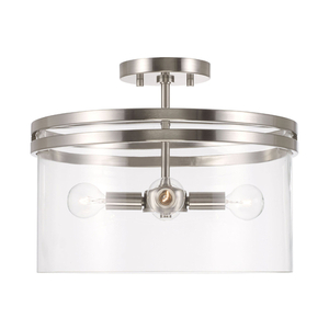 C248741BN Fuller Semi Flush Mount Ceiling Light - Brushed Nickel