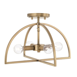 C248841AD Lawson Semi Flush Mount Ceiling Light - Aged Brass