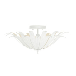 C249531XW Eden Semi Flush Mount Ceiling Light - Textured White