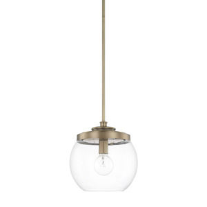 C321111AD Mid-Century Down Light Pendant Light - Aged Brass