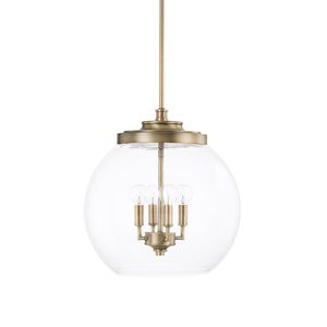 C321142AD Mid-Century Down Light Pendant Light - Aged Brass