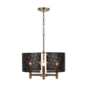 C331241AB Dax Up Light Pendant Light - Aged Brass / Black