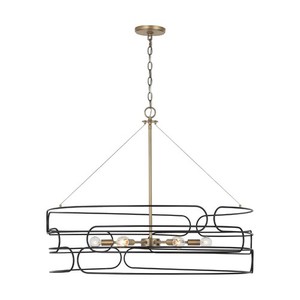 C332162AB Arlo Linear Pendant Pendant Light - Aged Brass / Black