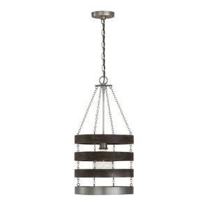 C335811CM Ashton Entrance / Foyer Pendant Light - Carbon Grey / Matte Nickel