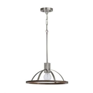 C340111GN Hugo Down Light Pendant Light - Grey Wash / Matte Nickel