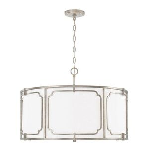 C343442AS Merrick Drum Pendant Pendant Light - Antique Silver