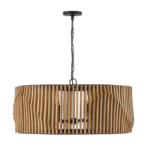 C344664WK Archer Down Light Pendant Light - Light Wood and Matte Black