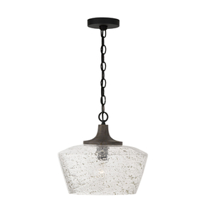 C347611CK Clive Down Light Pendant Light - Carbon Grey and Black Iron