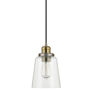 C3718GA135 Fallon Mini-Pendant Pendant Light - Graphite With Aged Brass