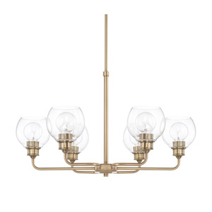 C421161AD426 Mid-Century Mid Sized Chandelier Chandelier - Aged Brass