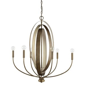 C424961SZ Dahlia Mid Sized Chandelier Chandelier - Silver and Bronze