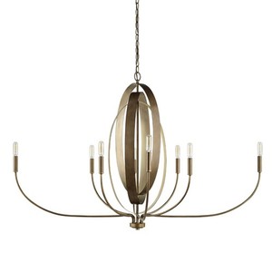 C424981SZ Dahlia Large Foyer Chandelier Chandelier - Silver and Bronze