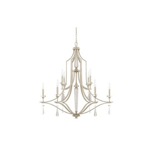 C427801WW Serena Large Foyer Chandelier Chandelier - Winter White