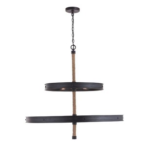 C430702RI Walker Large Foyer Chandelier Chandelier - Rustic Iron