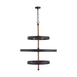 C430703RI Walker Large Foyer Chandelier Chandelier - Rustic Iron