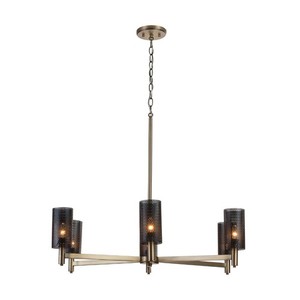 C431261AB Drew Mid Sized Chandelier Chandelier - Aged Brass / Black