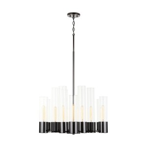 C432601BC Logan Mid Sized Chandelier Chandelier - Black Chrome