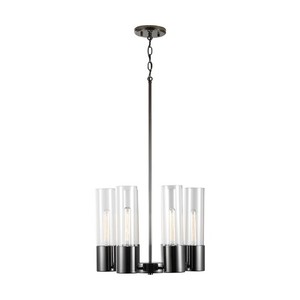 C432661BC Logan Mini Chandelier - Black Chrome