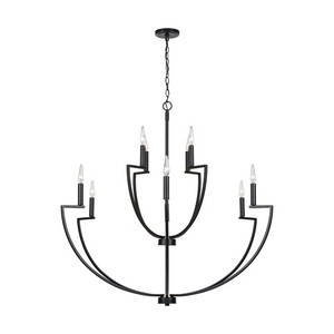 C433001MB Palmer Large Foyer Chandelier Chandelier - Matte Black