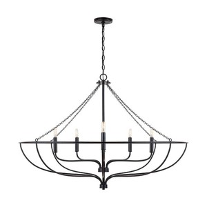 C433261MB Nira Large Foyer Chandelier Chandelier - Matte Black