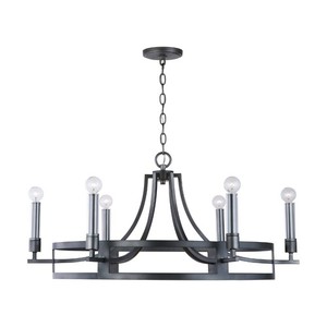 C433761MG Lathem Mid Sized Chandelier Chandelier - Midnight Grey