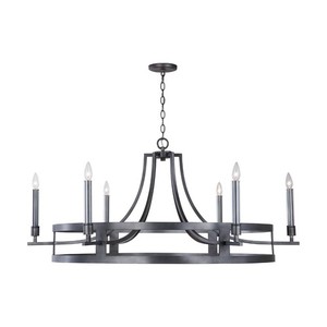 C433762MG Lathem Large Foyer Chandelier Chandelier - Midnight Grey