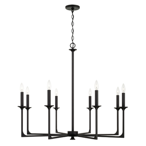 C437381BI Clint Large Foyer Chandelier Chandelier - Black Iron