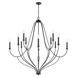 C441601BI Bentley Large Foyer Chandelier Chandelier - Black Iron