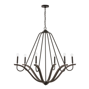 C447662CK Clive Large Foyer Chandelier Chandelier - Carbon Grey and Black Iron