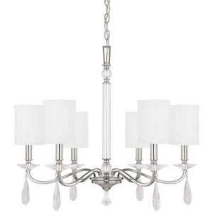 C4485PN573CR Alisa Mid Sized Chandelier Chandelier - Polished Nickel