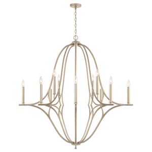 C450001BS Claire Large Foyer Chandelier Chandelier - Brushed Champagne