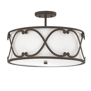 C4743BB610 Alexander Semi Flush Mount Ceiling Light - Burnished Bronze